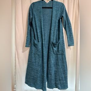 LulaRoe Long Blue Cardigan - Size S